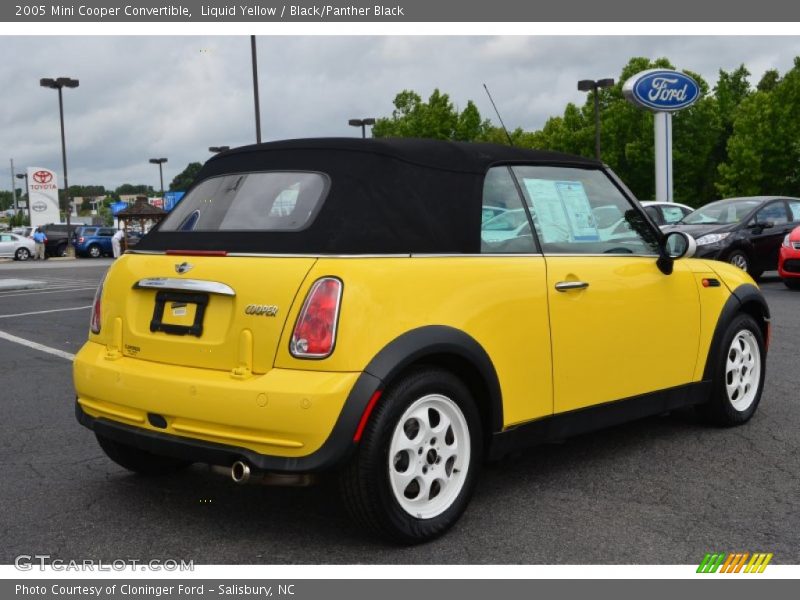 Liquid Yellow / Black/Panther Black 2005 Mini Cooper Convertible