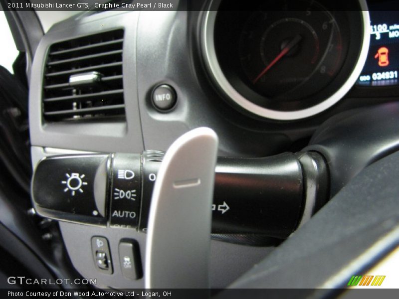 Graphite Gray Pearl / Black 2011 Mitsubishi Lancer GTS