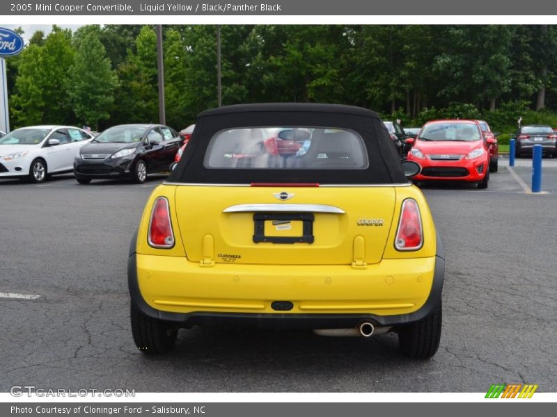 Liquid Yellow / Black/Panther Black 2005 Mini Cooper Convertible