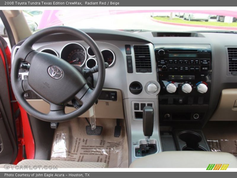 Radiant Red / Beige 2008 Toyota Tundra Texas Edition CrewMax