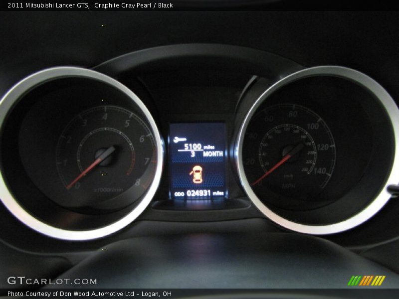 Graphite Gray Pearl / Black 2011 Mitsubishi Lancer GTS