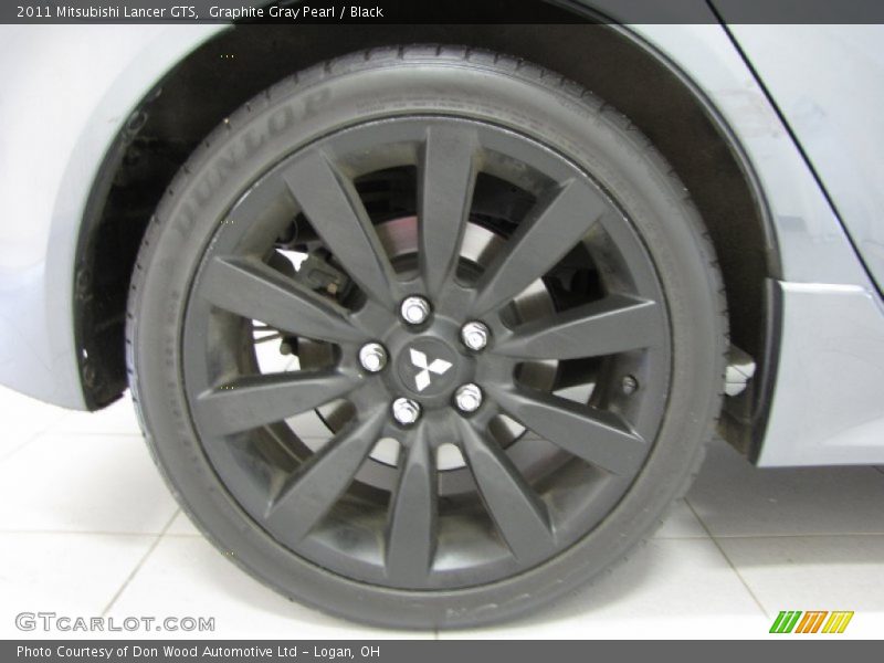 Graphite Gray Pearl / Black 2011 Mitsubishi Lancer GTS