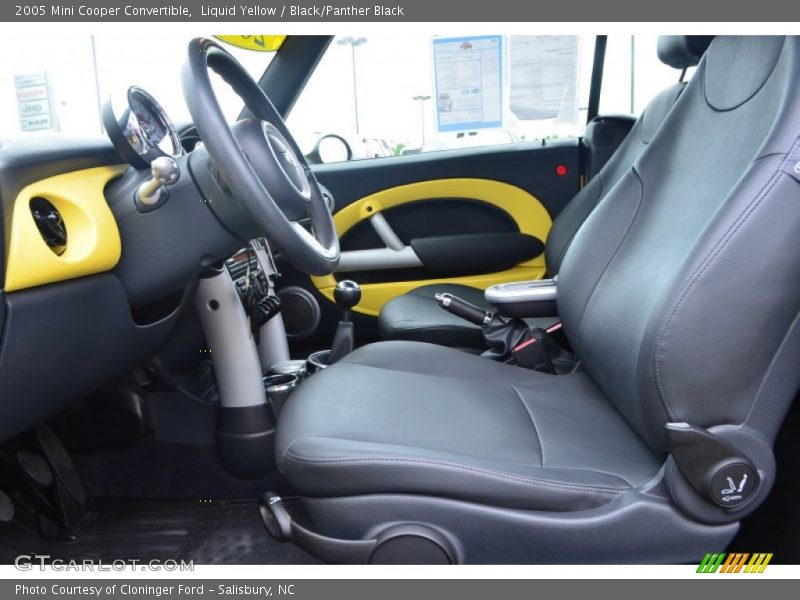 Liquid Yellow / Black/Panther Black 2005 Mini Cooper Convertible