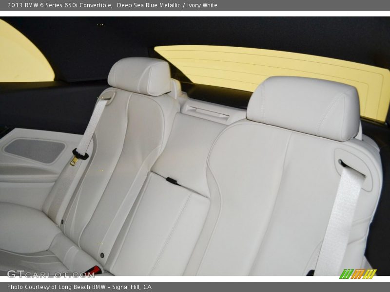Deep Sea Blue Metallic / Ivory White 2013 BMW 6 Series 650i Convertible