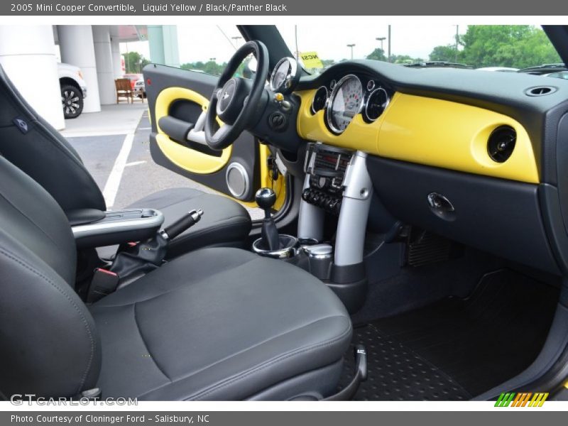Liquid Yellow / Black/Panther Black 2005 Mini Cooper Convertible