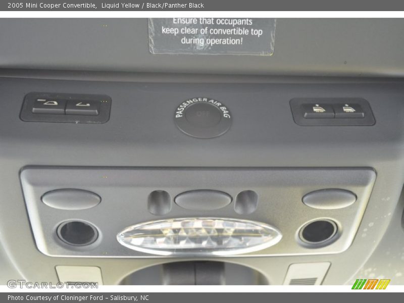 Liquid Yellow / Black/Panther Black 2005 Mini Cooper Convertible