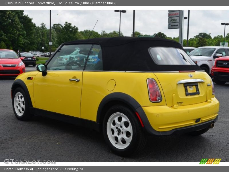 Liquid Yellow / Black/Panther Black 2005 Mini Cooper Convertible