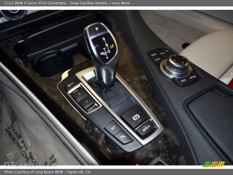 Deep Sea Blue Metallic / Ivory White 2013 BMW 6 Series 650i Convertible
