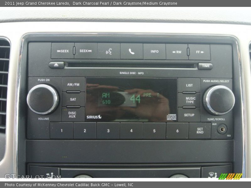 Dark Charcoal Pearl / Dark Graystone/Medium Graystone 2011 Jeep Grand Cherokee Laredo