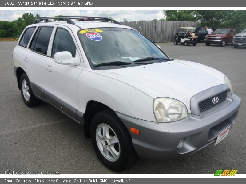 Nordic White / Gray 2002 Hyundai Santa Fe GLS