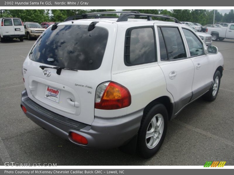 Nordic White / Gray 2002 Hyundai Santa Fe GLS