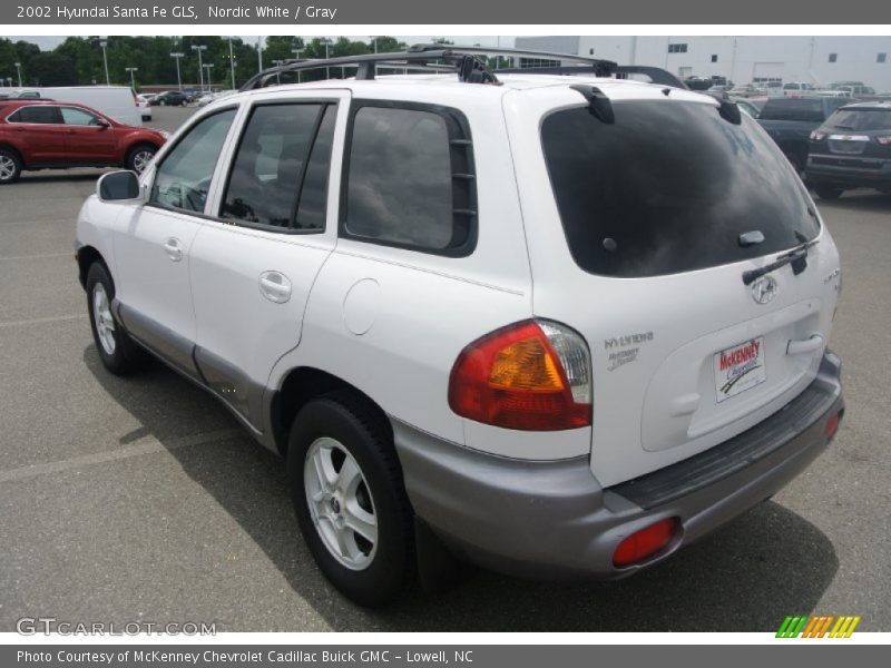 Nordic White / Gray 2002 Hyundai Santa Fe GLS