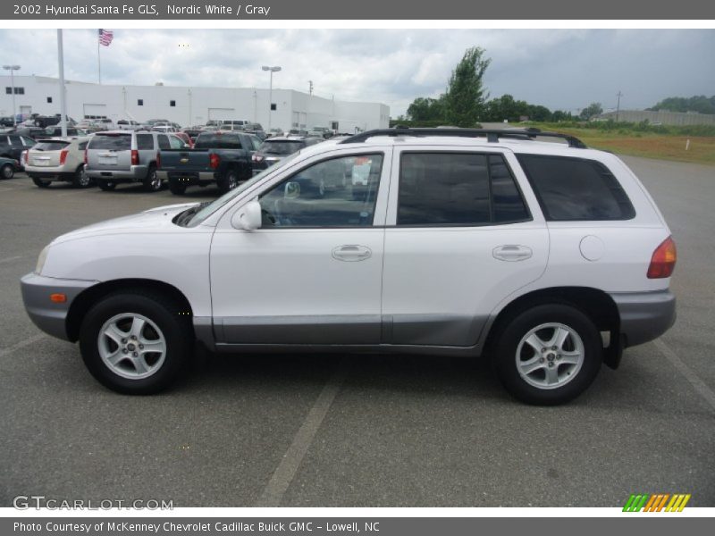 Nordic White / Gray 2002 Hyundai Santa Fe GLS