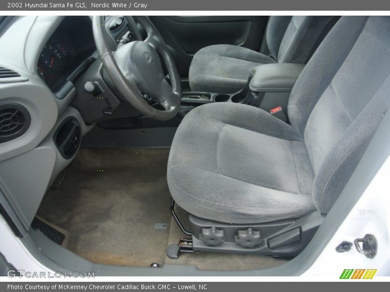 Nordic White / Gray 2002 Hyundai Santa Fe GLS