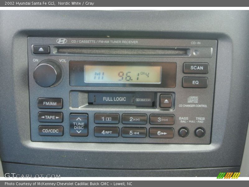 Nordic White / Gray 2002 Hyundai Santa Fe GLS