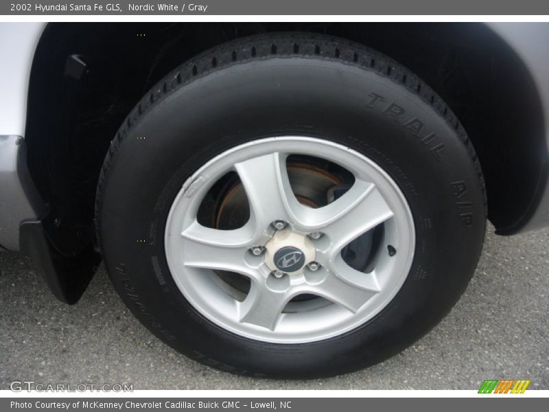 Nordic White / Gray 2002 Hyundai Santa Fe GLS