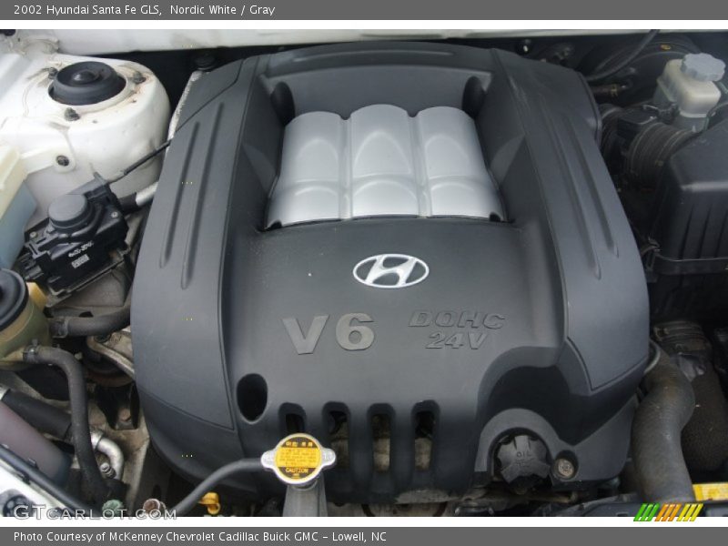 Nordic White / Gray 2002 Hyundai Santa Fe GLS