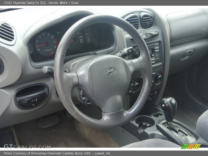 Nordic White / Gray 2002 Hyundai Santa Fe GLS
