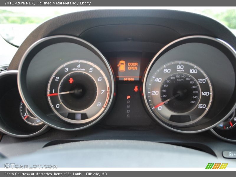 Polished Metal Metallic / Ebony 2011 Acura MDX