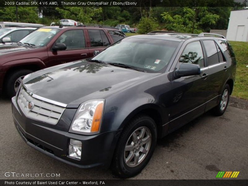 Thunder Gray ChromaFlair / Ebony/Ebony 2009 Cadillac SRX 4 V6 AWD