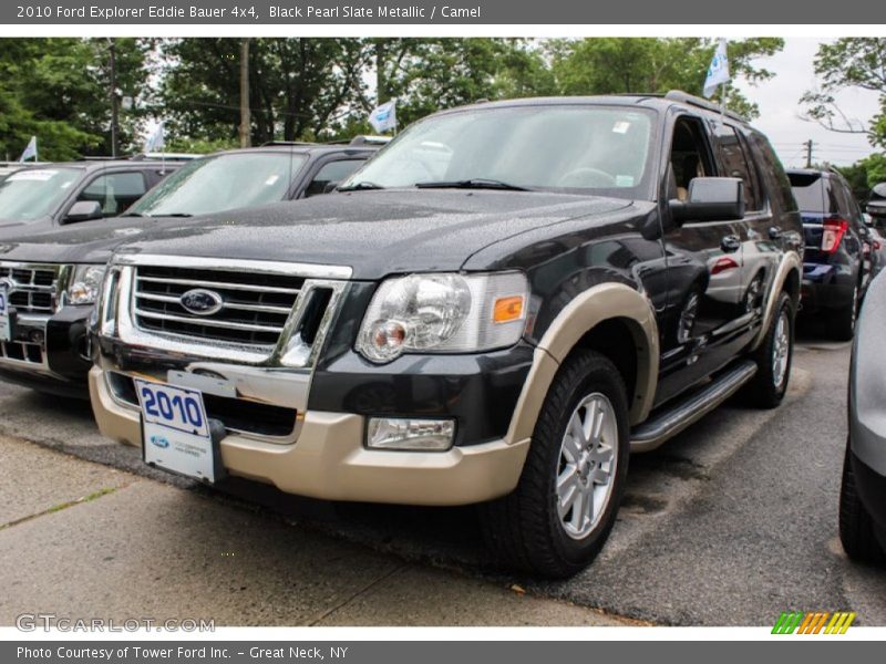 Black Pearl Slate Metallic / Camel 2010 Ford Explorer Eddie Bauer 4x4