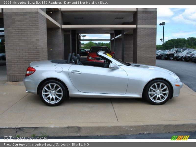 Diamond Silver Metallic / Black 2005 Mercedes-Benz SLK 350 Roadster