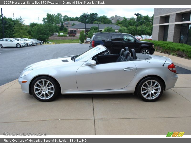 Diamond Silver Metallic / Black 2005 Mercedes-Benz SLK 350 Roadster