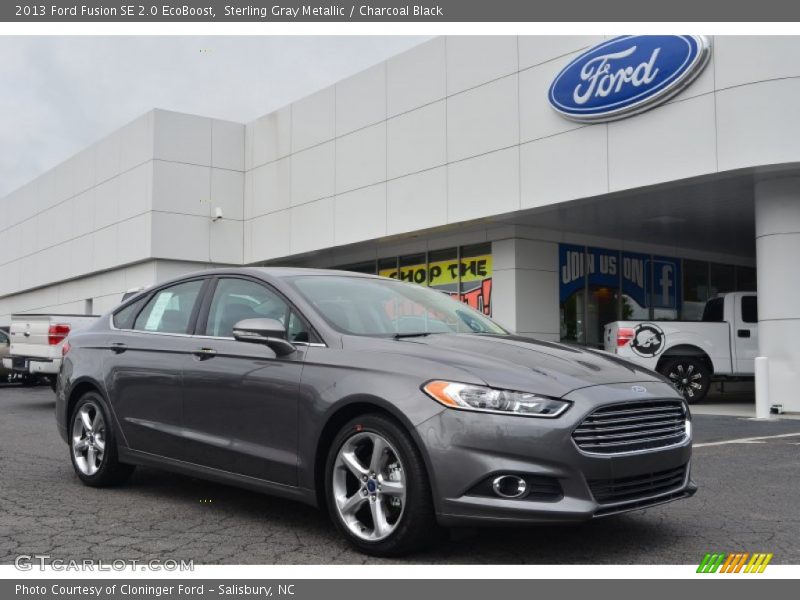 Sterling Gray Metallic / Charcoal Black 2013 Ford Fusion SE 2.0 EcoBoost
