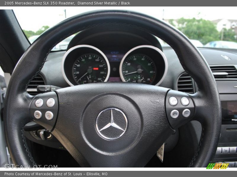 Diamond Silver Metallic / Black 2005 Mercedes-Benz SLK 350 Roadster