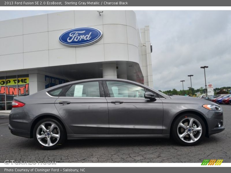 Sterling Gray Metallic / Charcoal Black 2013 Ford Fusion SE 2.0 EcoBoost