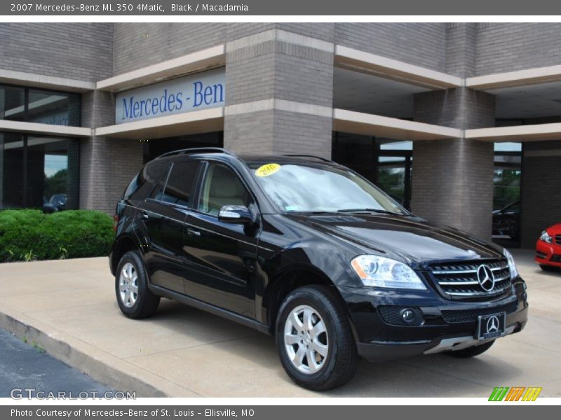 Black / Macadamia 2007 Mercedes-Benz ML 350 4Matic