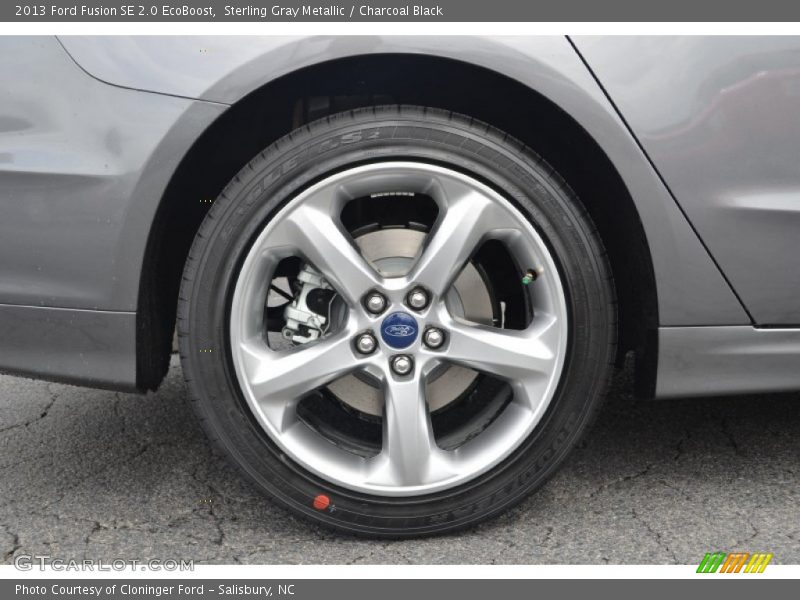 Sterling Gray Metallic / Charcoal Black 2013 Ford Fusion SE 2.0 EcoBoost