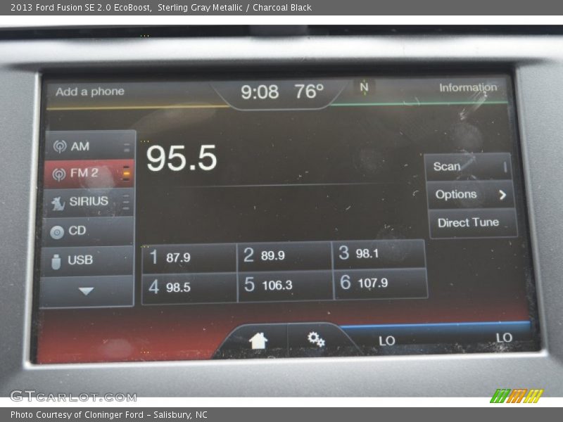 Sterling Gray Metallic / Charcoal Black 2013 Ford Fusion SE 2.0 EcoBoost