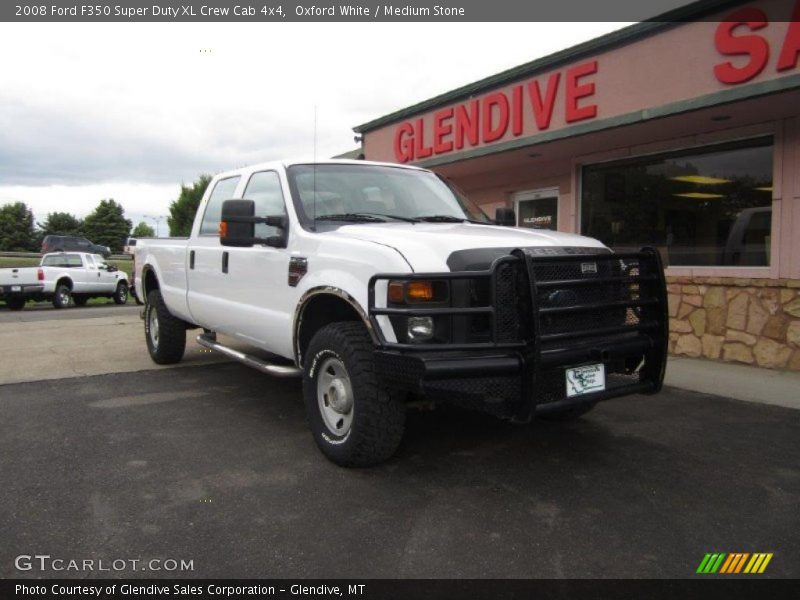 Oxford White / Medium Stone 2008 Ford F350 Super Duty XL Crew Cab 4x4