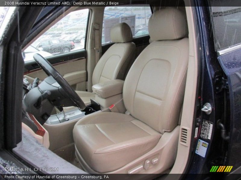Deep Blue Metallic / Beige 2008 Hyundai Veracruz Limited AWD