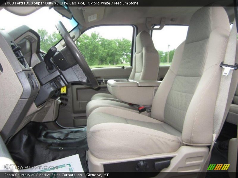 Oxford White / Medium Stone 2008 Ford F350 Super Duty XL Crew Cab 4x4