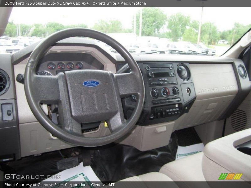 Oxford White / Medium Stone 2008 Ford F350 Super Duty XL Crew Cab 4x4