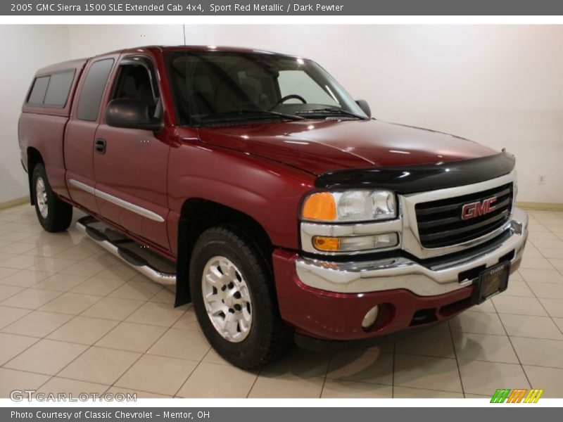 Sport Red Metallic / Dark Pewter 2005 GMC Sierra 1500 SLE Extended Cab 4x4