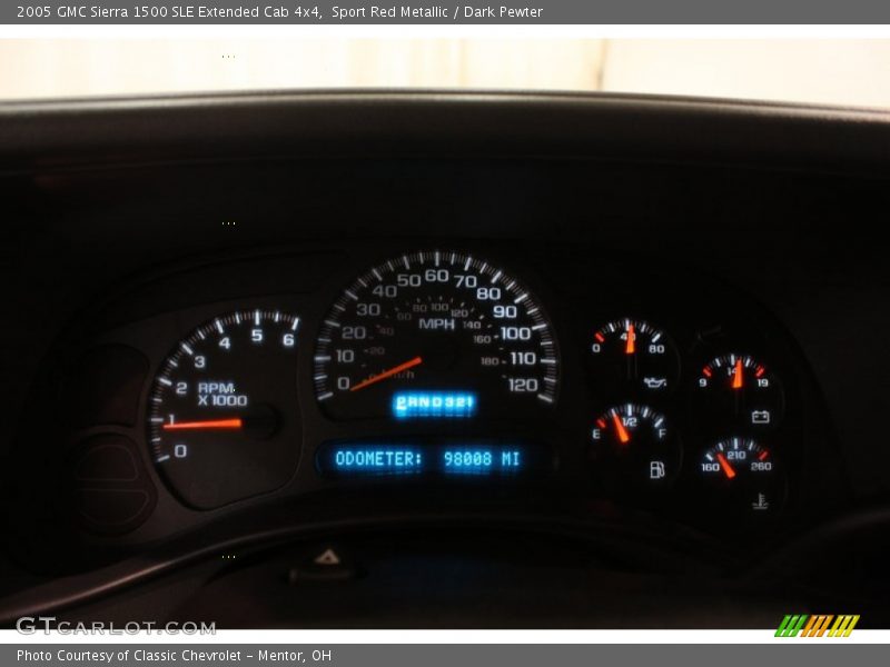 Sport Red Metallic / Dark Pewter 2005 GMC Sierra 1500 SLE Extended Cab 4x4