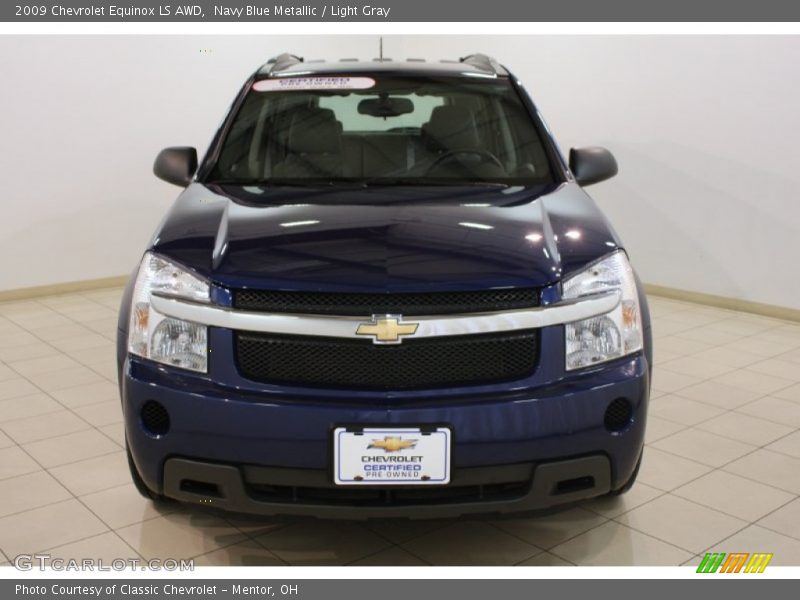 Navy Blue Metallic / Light Gray 2009 Chevrolet Equinox LS AWD