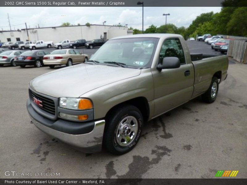 Pewter Metallic / Graphite 2002 GMC Sierra 1500 SL Regular Cab