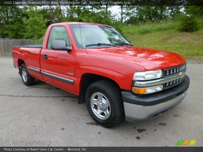 Front 3/4 View of 2002 Silverado 1500 Work Truck Regular Cab