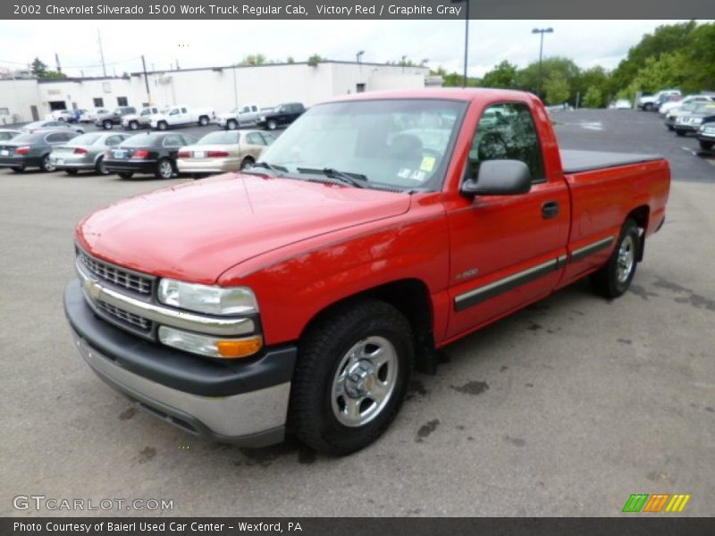 Victory Red / Graphite Gray 2002 Chevrolet Silverado 1500 Work Truck Regular Cab