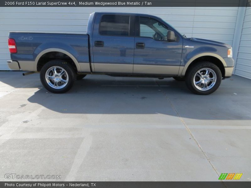 Medium Wedgewood Blue Metallic / Tan 2006 Ford F150 Lariat SuperCrew 4x4