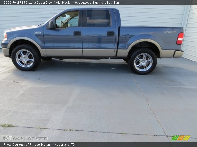 Medium Wedgewood Blue Metallic / Tan 2006 Ford F150 Lariat SuperCrew 4x4