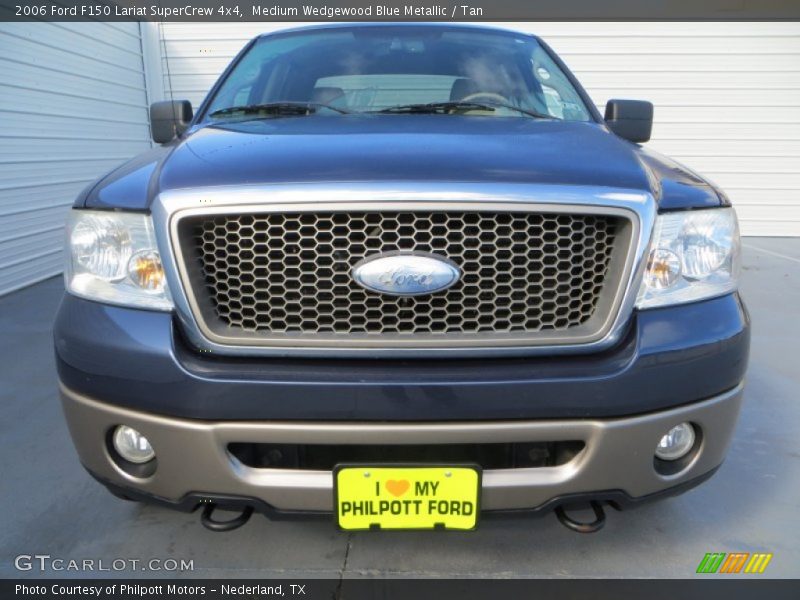 Medium Wedgewood Blue Metallic / Tan 2006 Ford F150 Lariat SuperCrew 4x4