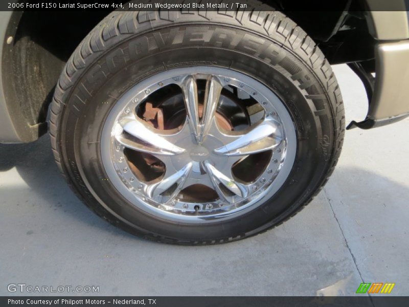 Medium Wedgewood Blue Metallic / Tan 2006 Ford F150 Lariat SuperCrew 4x4