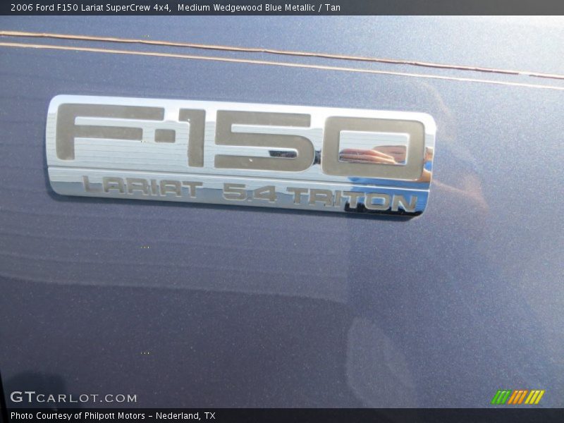 Medium Wedgewood Blue Metallic / Tan 2006 Ford F150 Lariat SuperCrew 4x4