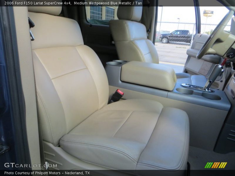 Medium Wedgewood Blue Metallic / Tan 2006 Ford F150 Lariat SuperCrew 4x4
