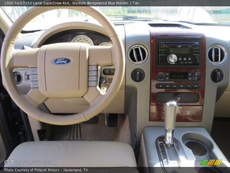 Medium Wedgewood Blue Metallic / Tan 2006 Ford F150 Lariat SuperCrew 4x4